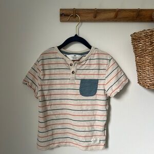 Striped Henley pocket tshirt